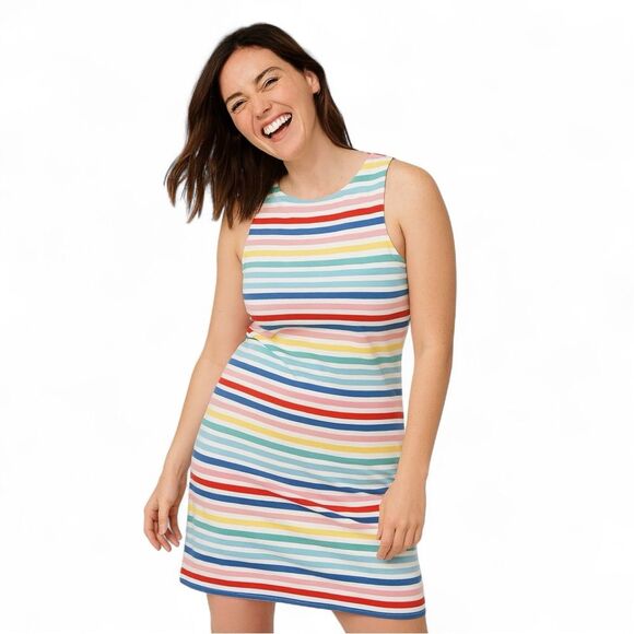 Joules Riva Multicolor Striped Jersey Dress Size 4 - Picture 1 of 4